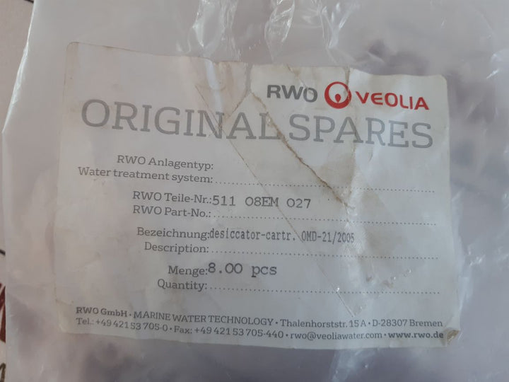 Tropack Packmittel 4440-12-158-5265 Desiccant Cartridge 511 08Em 027