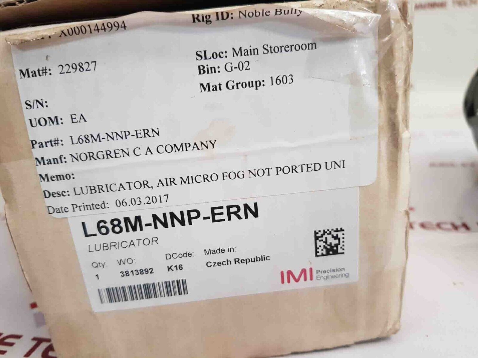 Imi Norgren L68m-nnp-ern Air Lubricator