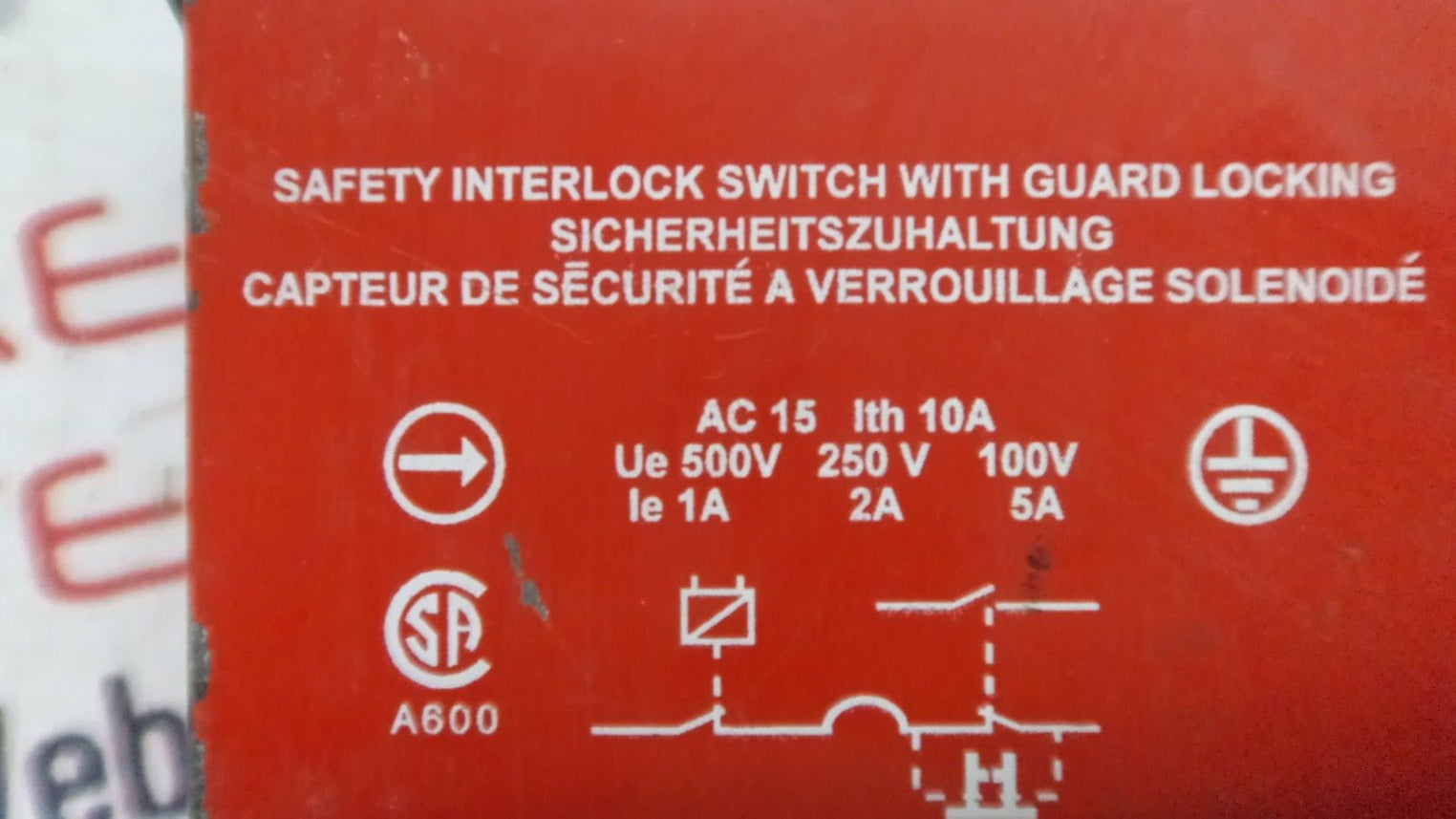 Guardmaster ATLAS 4 Safety Interlock Switch With Guard Locking 10A 240VAC IP65