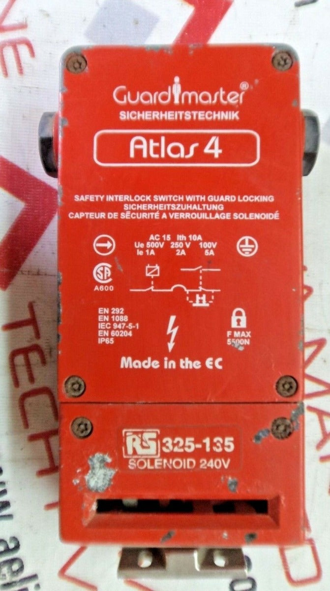 Guardmaster ATLAS 4 Safety Interlock Switch With Guard Locking 10A 240VAC IP65