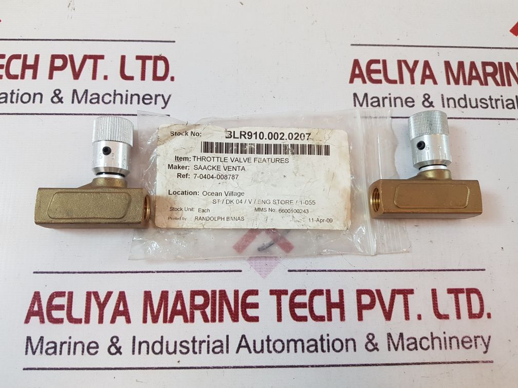 Saacke 7-0404-008787 Throttle Valve