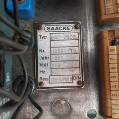 Saacke Bac 2000 Burner Control Unit 60Hz Used