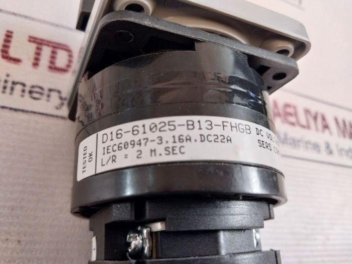 Salzer D16-61025-b13-fhgb Cam Operated Rotary Switch 16/D16 9201402 25101