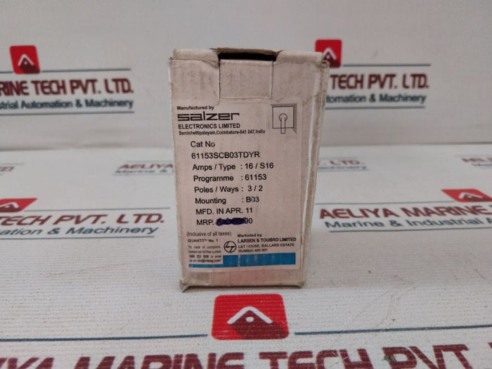 Salzer/Larsen & Toubro Limited S16-61153-B03 Rotary Switch 690V-16A