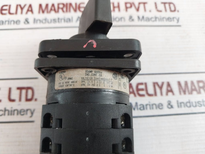 Salzer T212 Rotary Switch 15Amp 600Vac