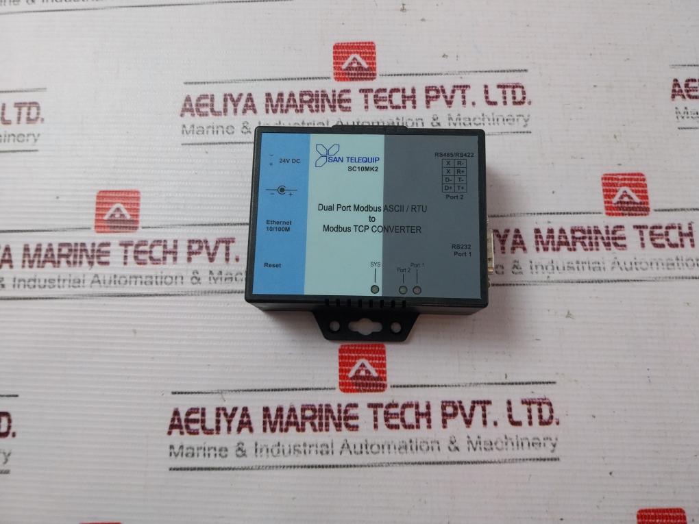 San Telequip Sc10Mk2 Modbus Rtu To Modbus Tcp Converter 24V Dc