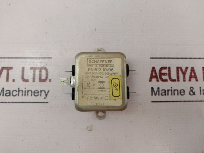 Schaffner Fn 612-10/06 General Purpose Emi Rf Filter 110/250V~ 50/60Hz