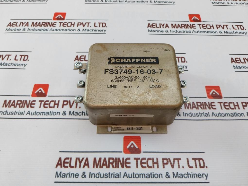 Schaffner Fs3749-16-03-7 Line Filter 50-60Hz
