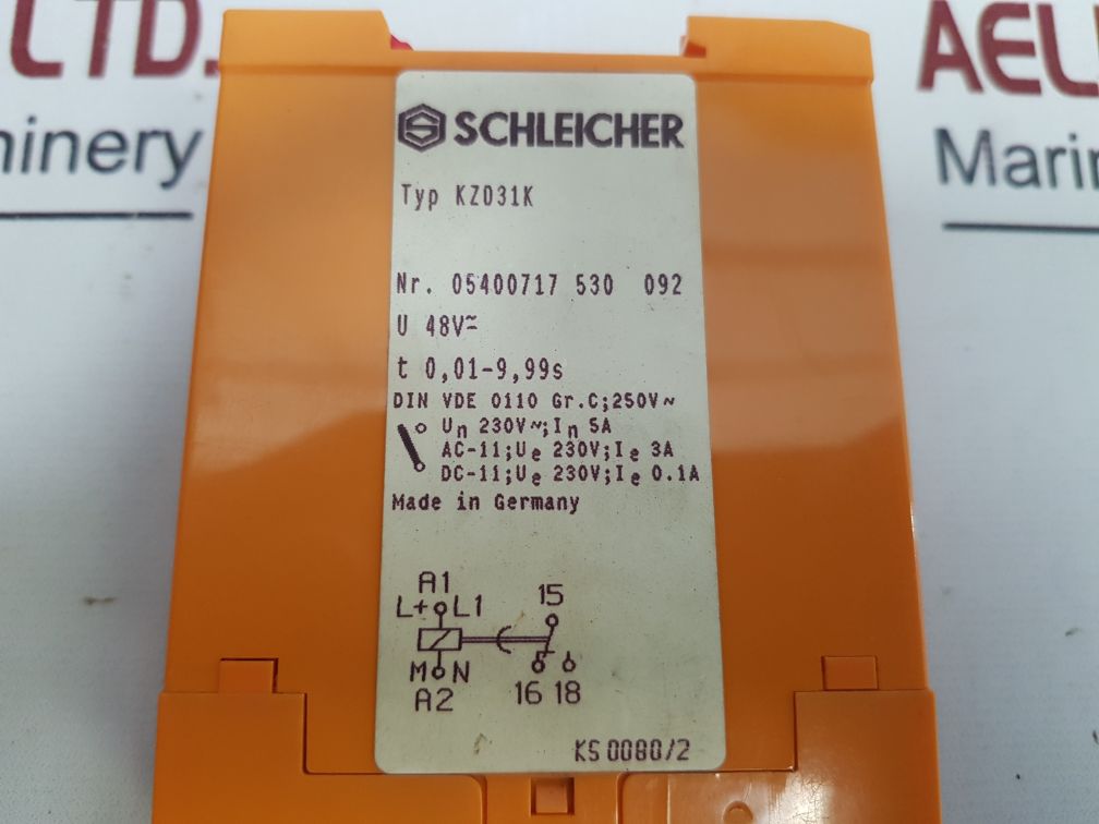 Schleicher Kzd31K Time Relay 01-9, 99S 05400717 530 092