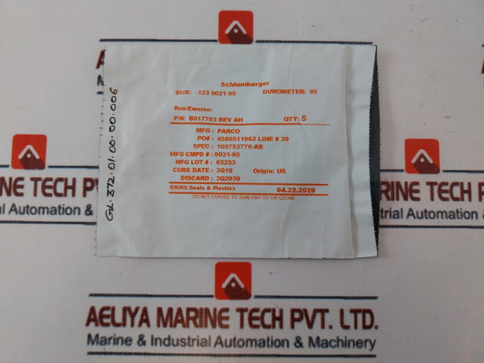 Schlumberger 9021-95 O-ring (Size -123, Durometer 95A) Parco 100753776-ab