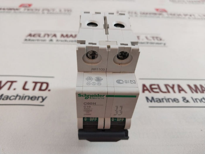 Schneider Electric C60H C10 Circuit Breaker 400V 10A 2-pole