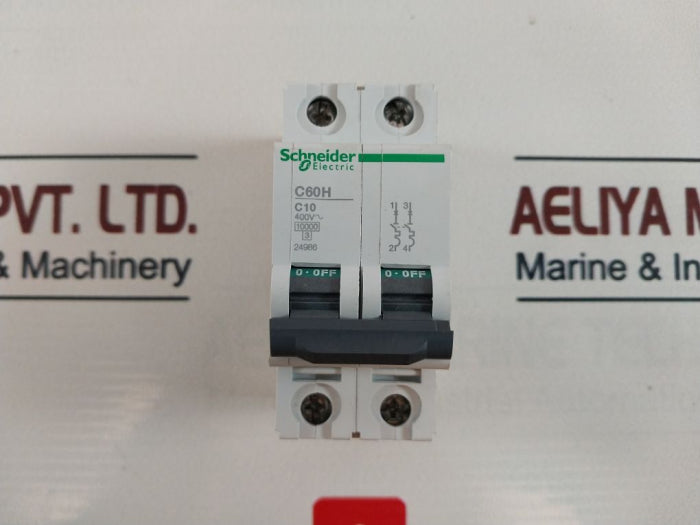 Schneider Electric C60H C10 Circuit Breaker 400V 10A 2-pole