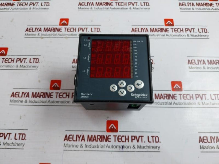 Schneider Electric Em6436 Conzerv Led Display Load Monitor 44 To 300V 50/60Hz