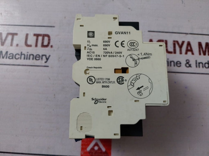 Schneider Electric/Telemecanique Gv2Me06/1-1.6A Motor Circuit Breaker 690V