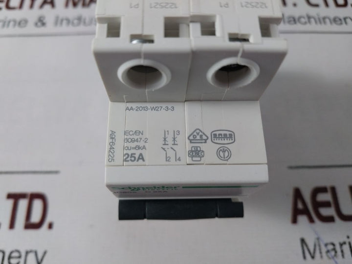 Schneider Ic60a Circuit Breaker 25a 50/60hz 400v 6kv 50°C