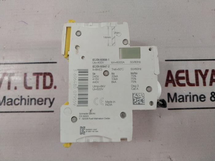 Schneider Electric Ic60N C 10A 2P Circuit Breaker 10A 380V