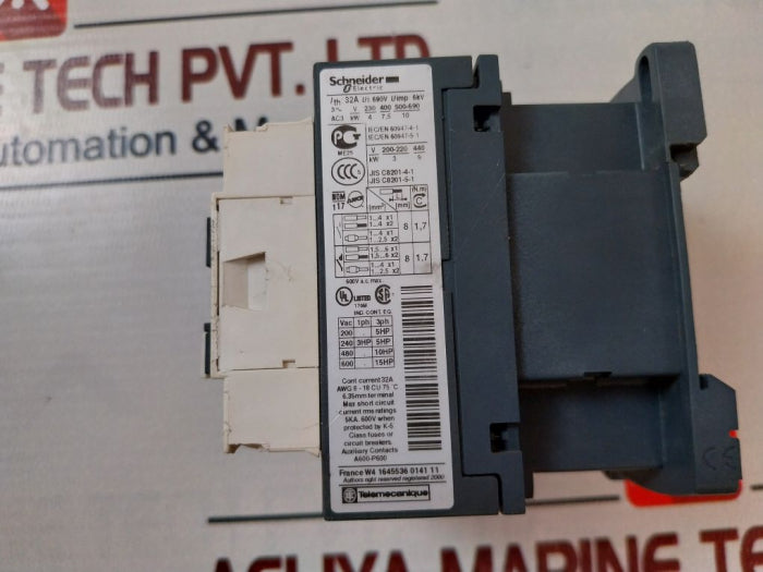 Schneider Electric Lc1d18 Telemecanique Auxiliary Contact 48v 50/60hz