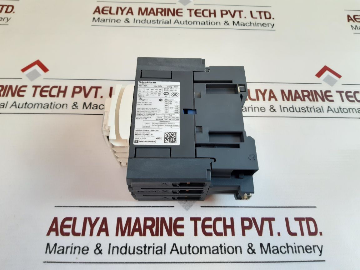 Schneider Electric Lc1D50A 3-pole Contactor 440V-50A-24V Ac Coil