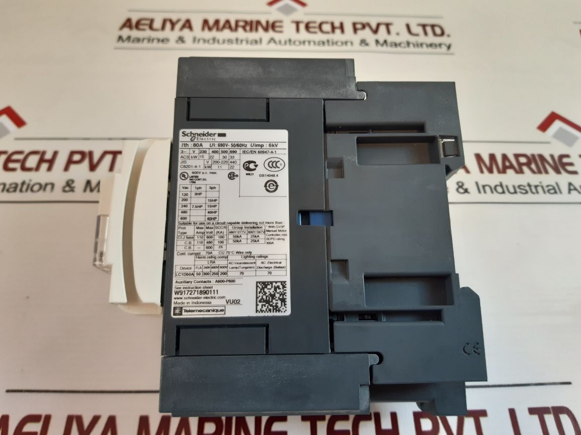 Schneider Electric Lc1D50A 3 Pole Contactor
