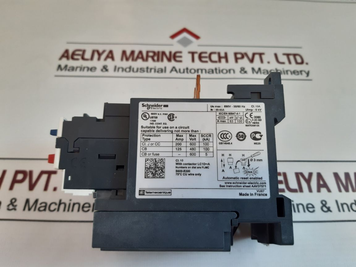Schneider Electric Lrd365 Thermal Overload Relay 690V-50/60Hz