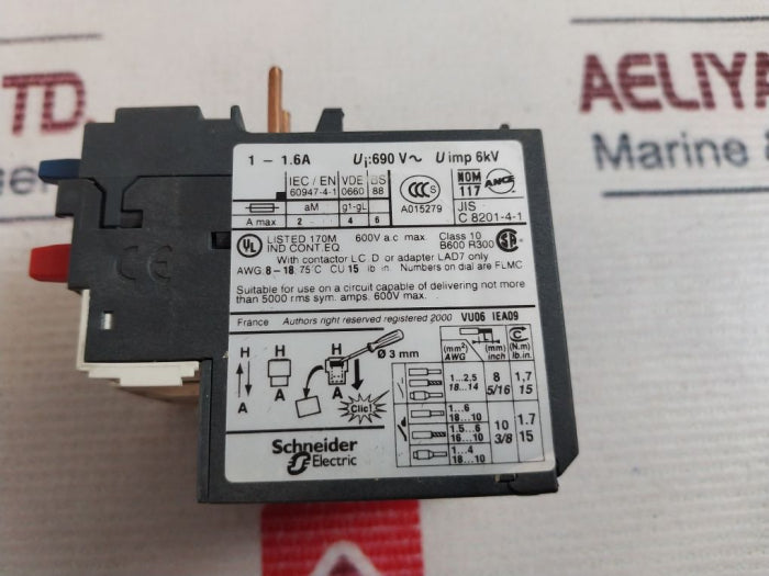 Schneider Electric Lrd 06 Thermal Overload Relay