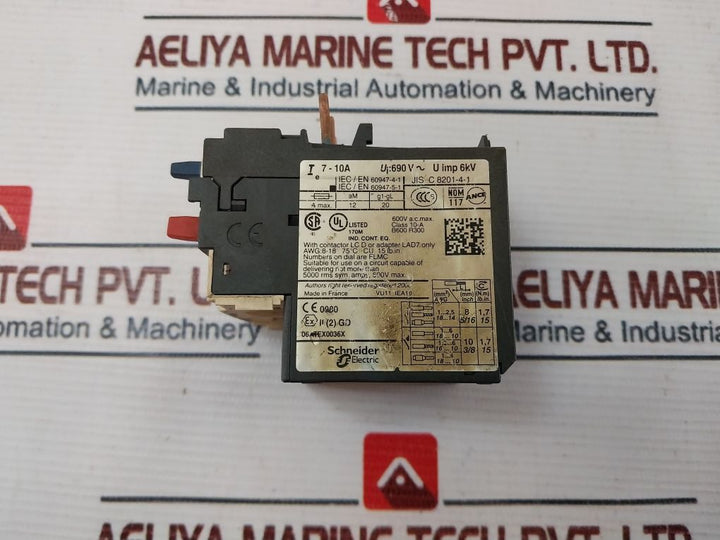 Schneider Electric Lrd 14 Thermal Overload Relay 7-10A 690V