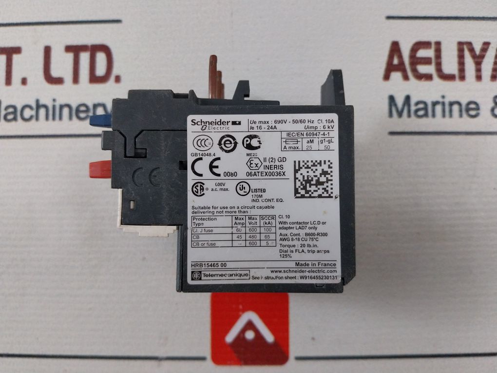 Schneider Electric Lrd 22 Thermal Overload Relay 690V 16-24A 50/60Hz