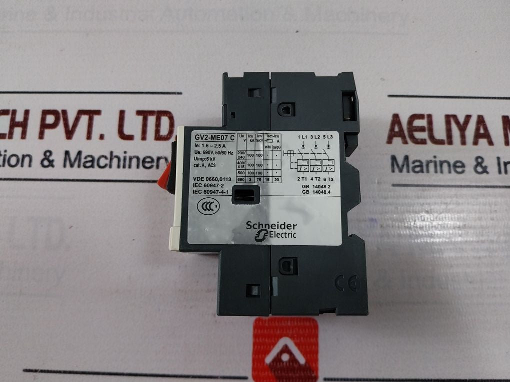 Schneider Electric Telemecanique Gv2Me07 Motor Circuit Breaker 690V