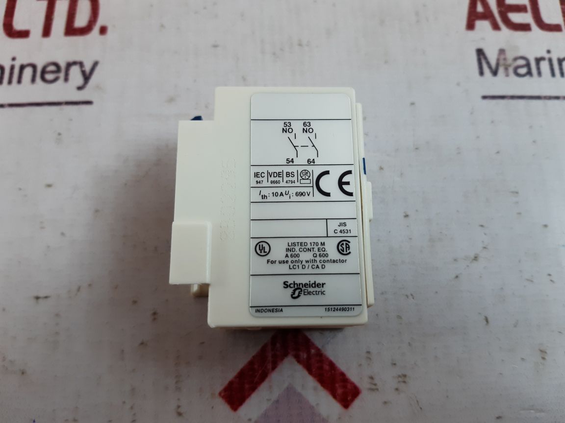 Lot of 2X Telemecanique ladn20 Auxiliary Contact Block BS 4794 690V 038388