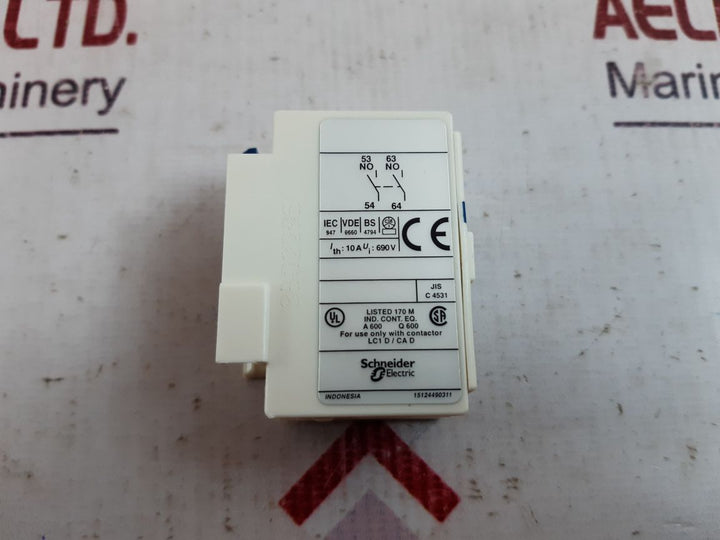 Lot of 2X Telemecanique ladn20 Auxiliary Contact Block BS 4794 690V 038388
