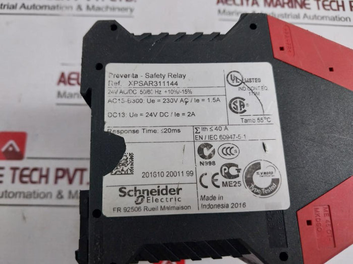 Schneider Electric Xpsar311144 Emergency Stop Preventa Safety Relay Module 24Vdc