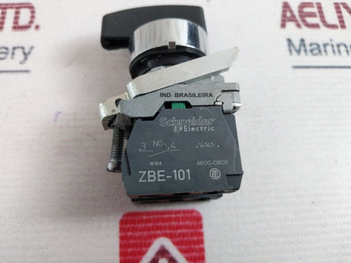 Schneider Electric ZBE-101 Contact Block Screw Clamp With Rotary Switch