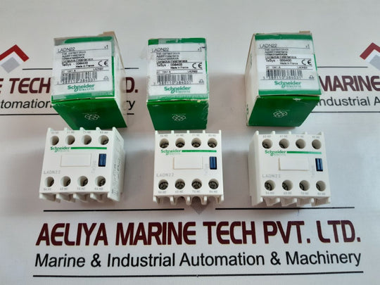 Lot of 4X SCHNEIDER ELECTRIC LADN22 Auxiliary Contact Block Unit A600 Q600 690V