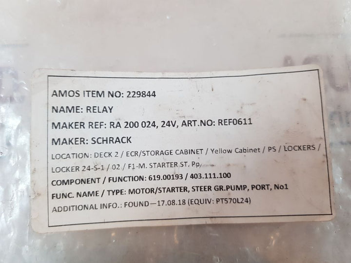 Lot of 11X Schrack PT570L24 Relay