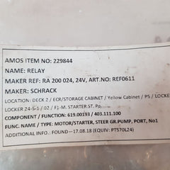 Lot of 11X Schrack PT570L24 Relay