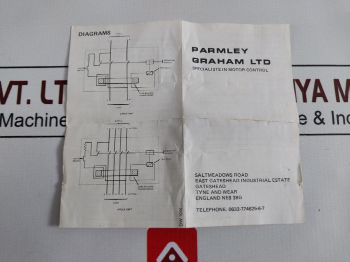Schupa/Parmley Graham Sen 254 25Amp 4 Pole Earth Leakage Circuit
