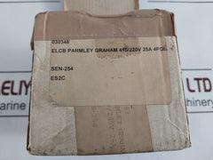 Schupa/Parmley Graham Sen 254 25Amp 4 Pole Earth Leakage Circuit