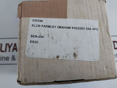 Schupa/Parmley Graham Sen 254 25Amp 4 Pole Earth Leakage Circuit