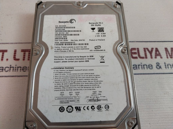 Seagate Molex 9Ca152-302 Hard Drive St3250310Ns 0.65A Rev.A