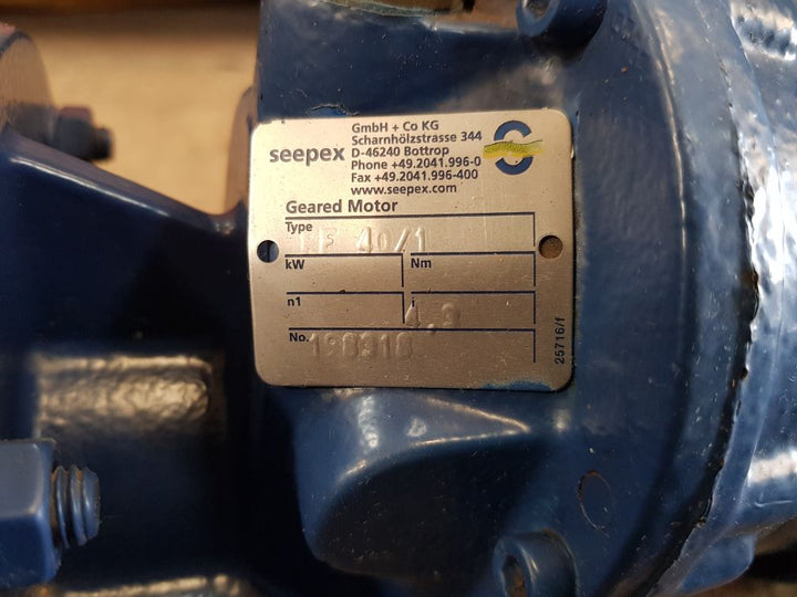 Seepex/Atlas Incinerators Rf 40/1 Geared Motor T80B4 Ip55 3/Pu4