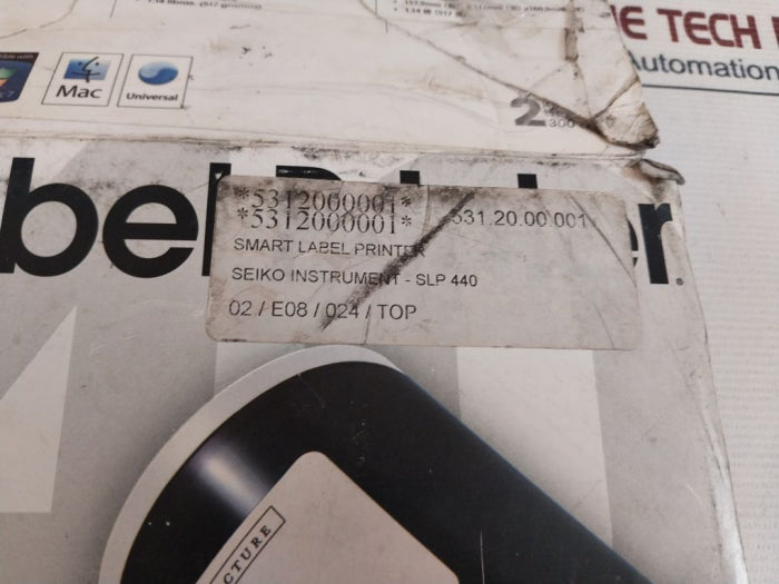 Seiko Instruments Slp 440 Smart Label Thermal Printer 100-240V 47-63Hz 0.48A