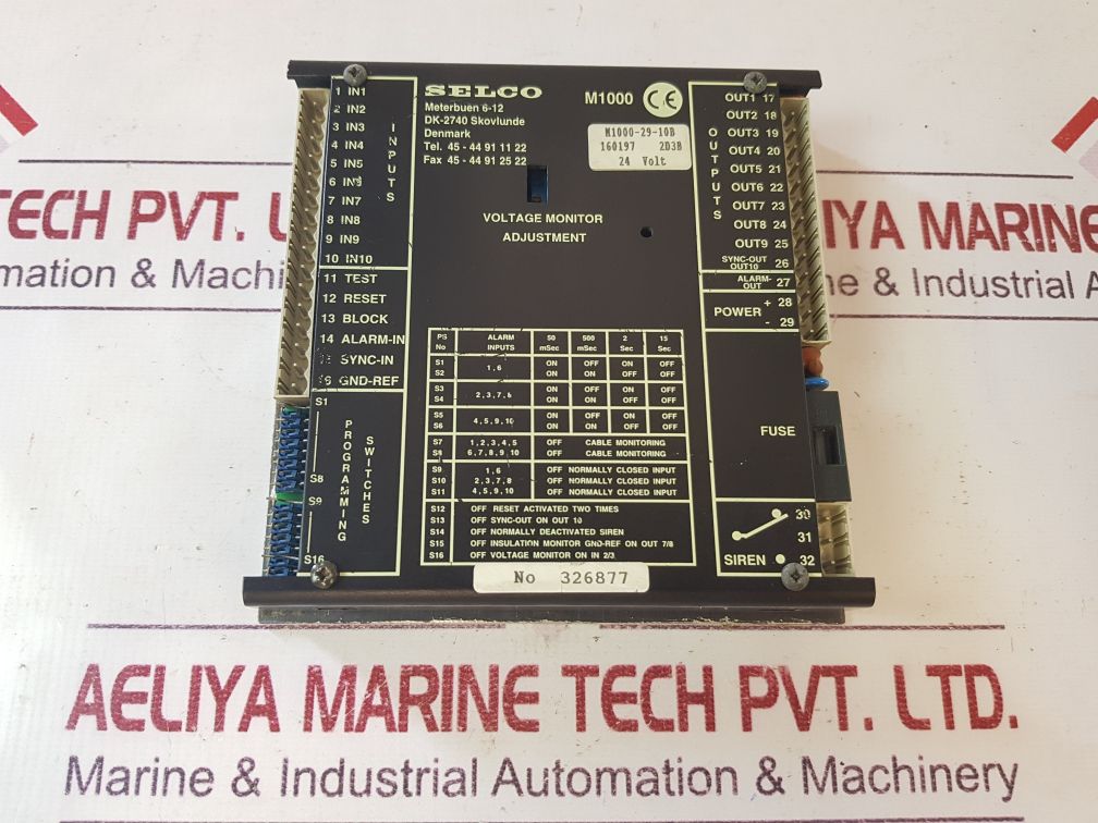 Selco M1000-29-10B Alaram Annunciator/Monitor 24 Volt 326877