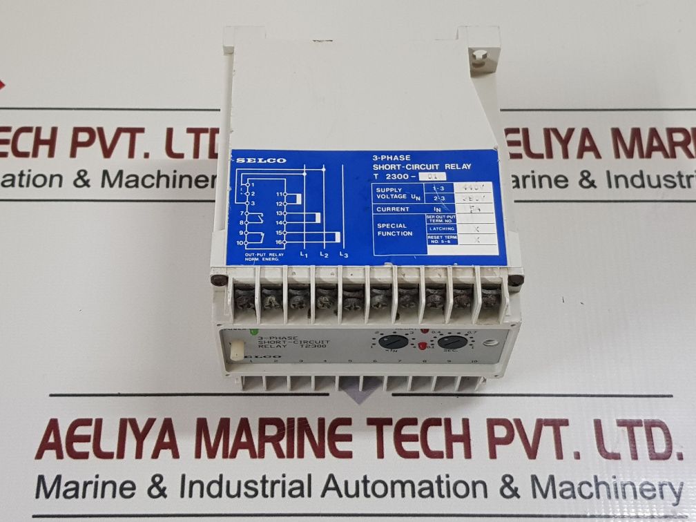Selco T2300-01 3-Phase Short-Circuit Relay 5A
