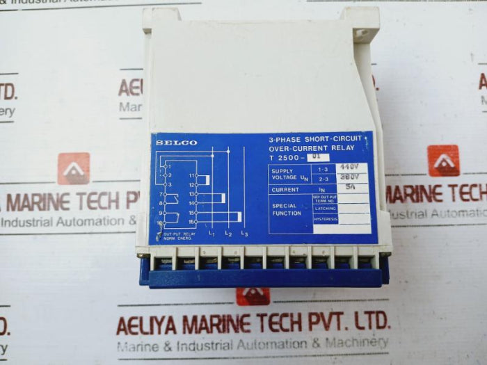 Selco T2500-01 3-phase Short Circuit And Over-current Relay 1-3 440V,5A