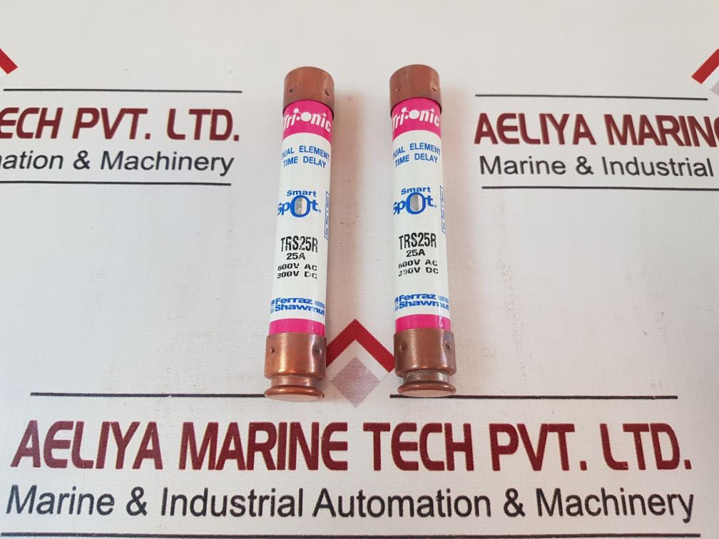 Lot of 2X Ferraz Shawmut TRS25R Time Delay Fuse