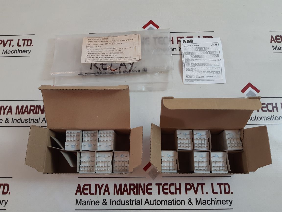 Lot Of 6X ABB CR-M024DC4 Pluggable Interface Relays 1SVR405613R1000