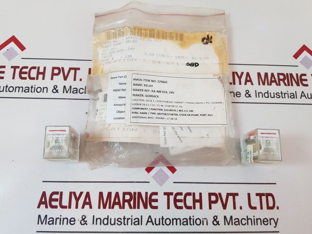 Schrack RA400024 Relay 24V 403.0.81.01.012