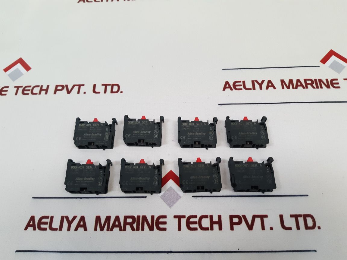 Lot of 3X Allen-bradley 800f-x01 contact block ser.a
