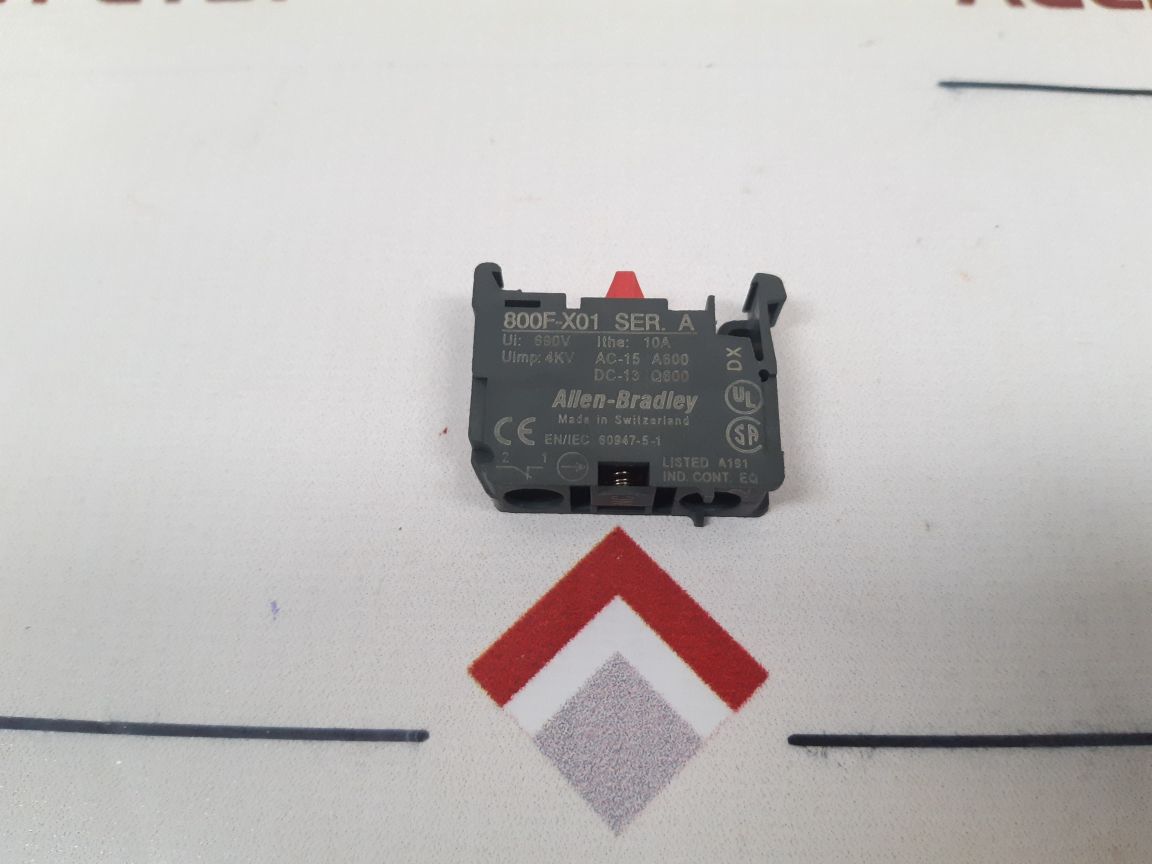 Lot of 3X Allen-bradley 800f-x01 contact block ser.a
