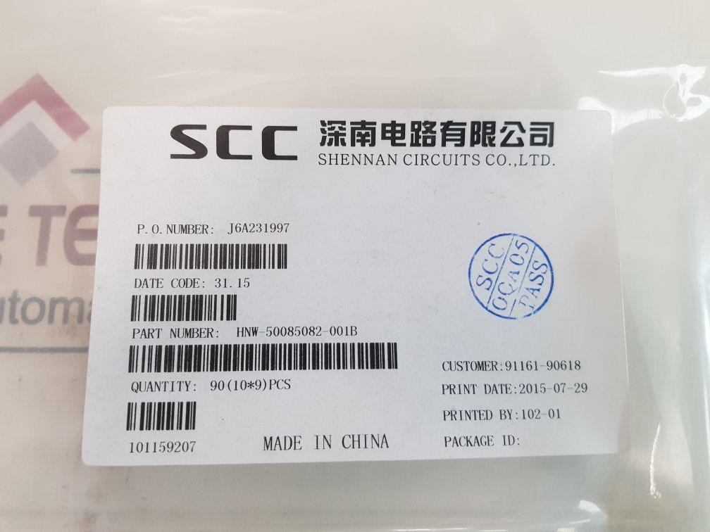 Shennan circuits hnw-50085082-001b pcb card